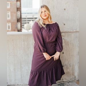 Purple dress with cinched waist 3xl fits more like 2xl